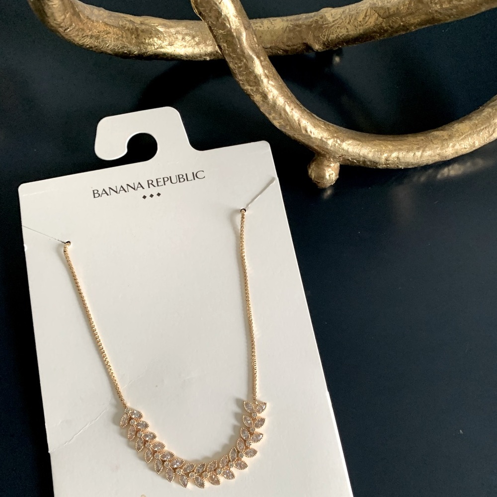 Banana Republic Gold/Crystal Necklace